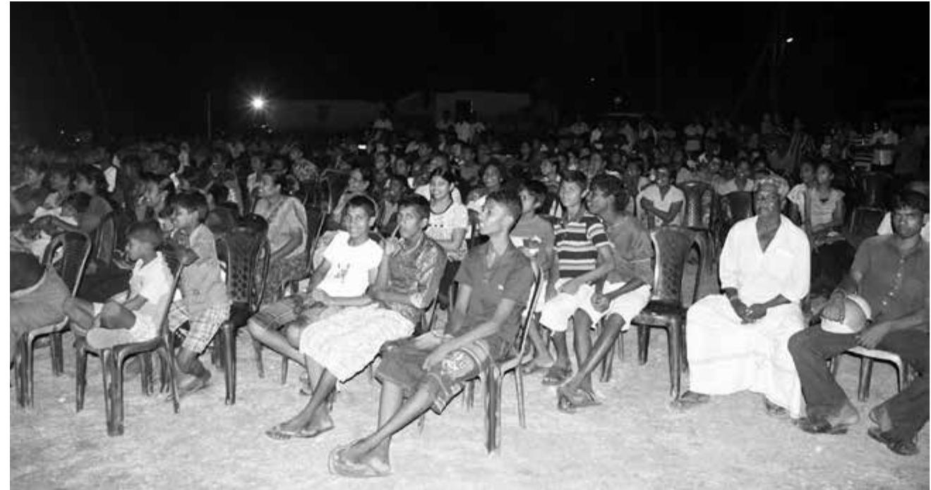 Spectators at Theatre Festival in Chankanai, North Sri Lanka. 