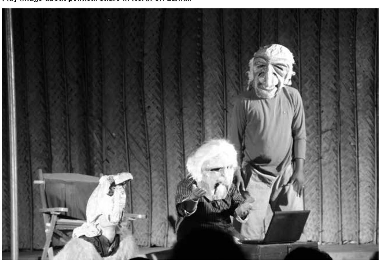 Scene in the play Akantham at Nallur, North Sri Lanka. 