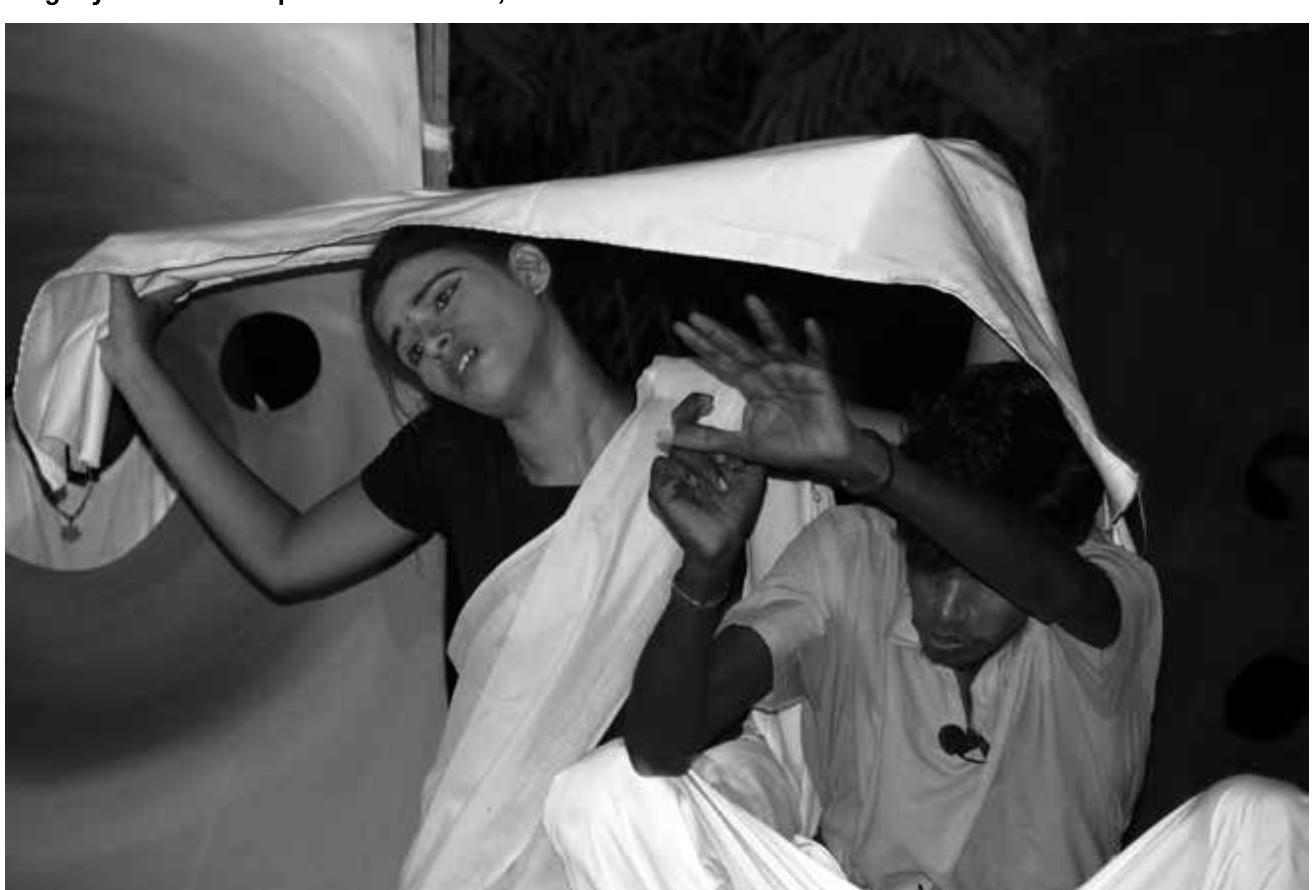 Scene in a play about displacement, North Sri Lanka. 