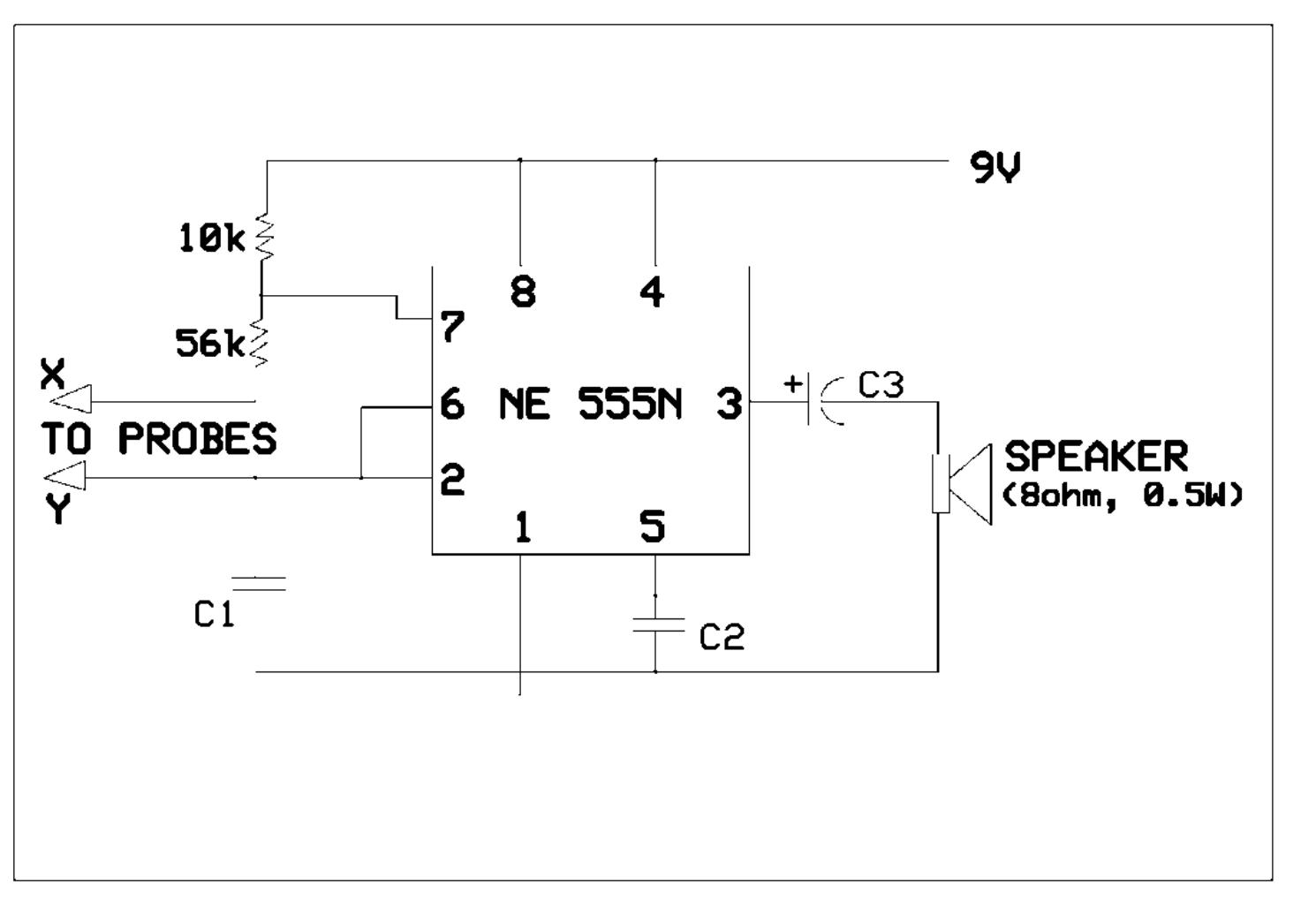 Circuit diagram of the detector system