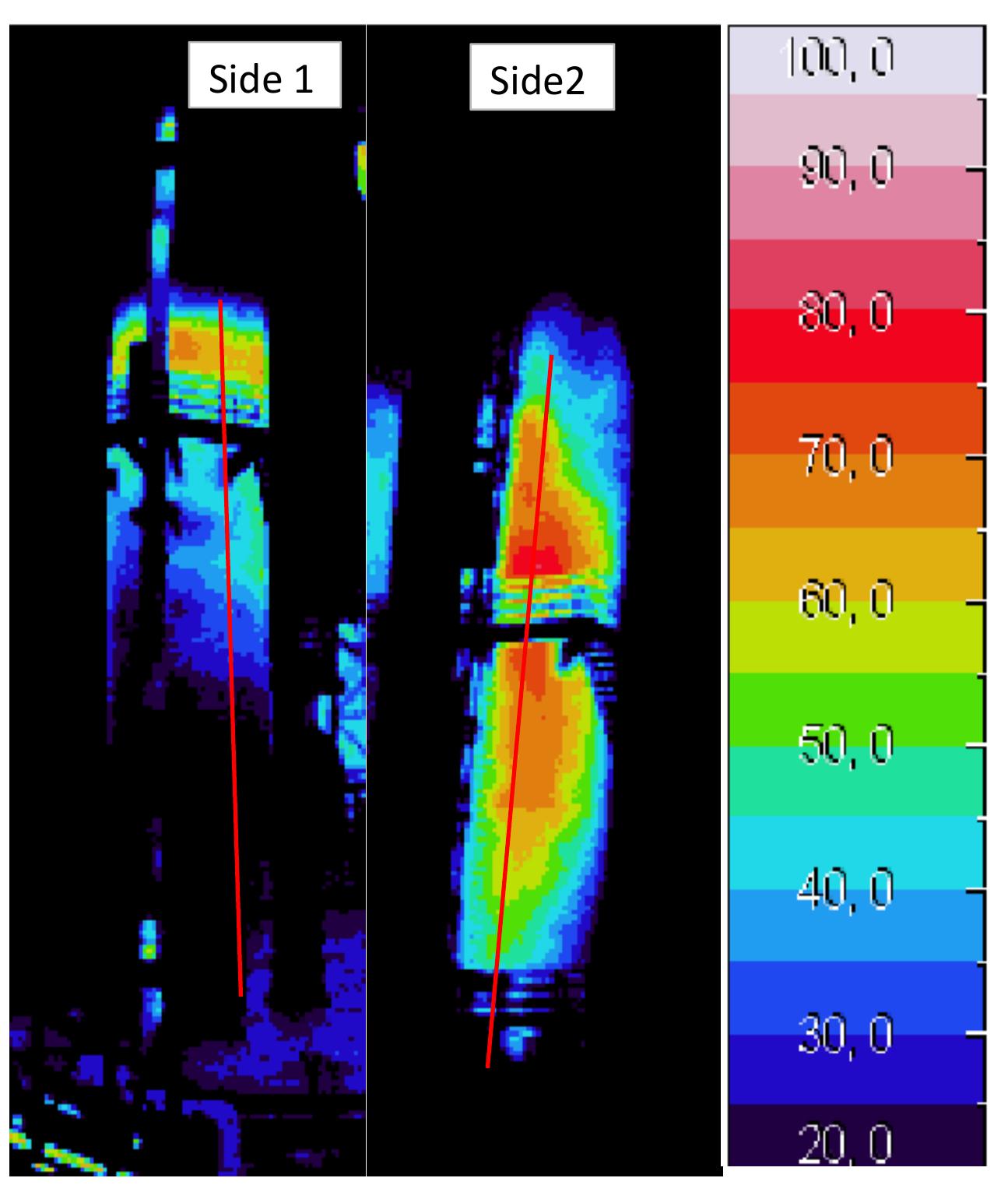 Figure 3.4: Infrared image of the kiln temperature. 