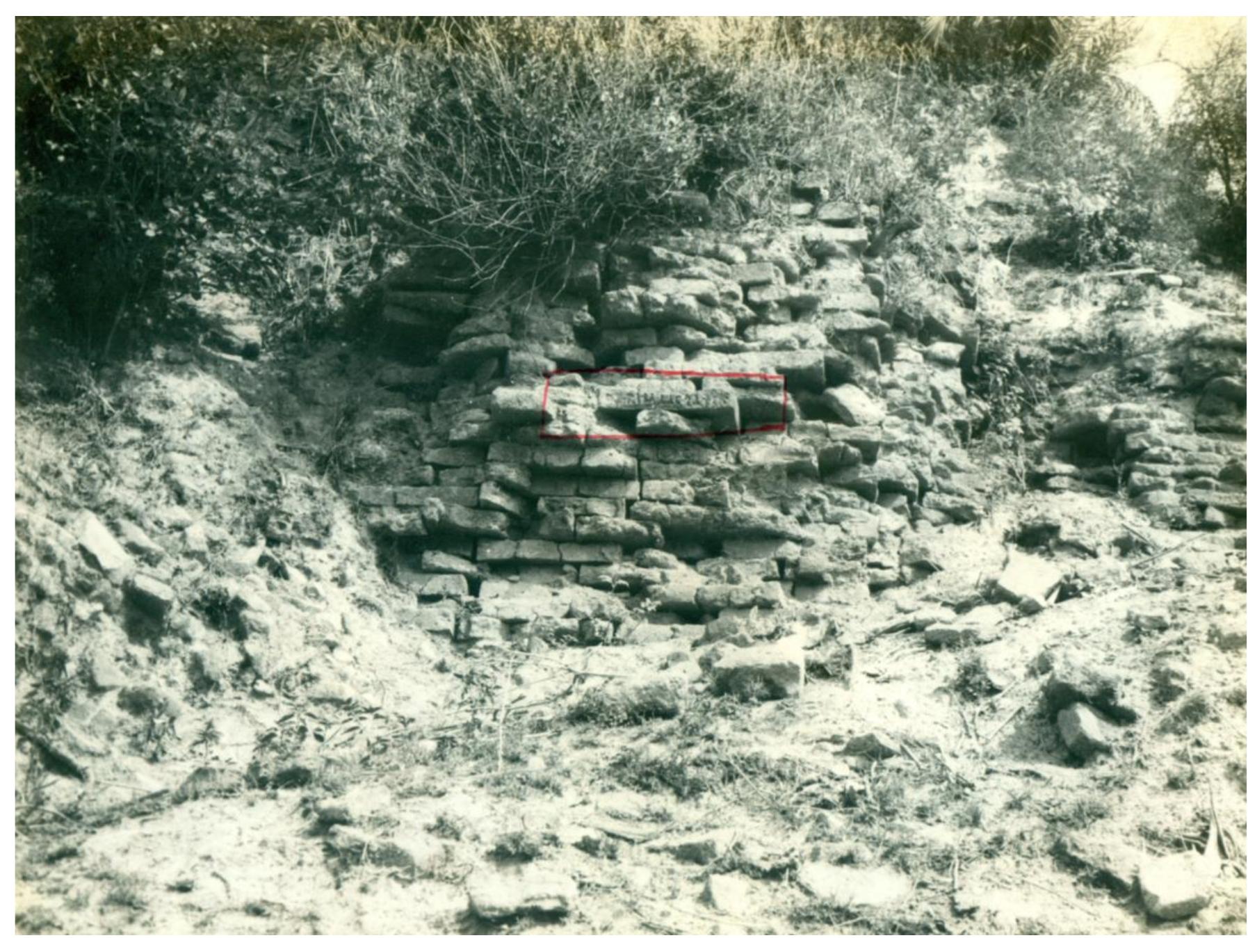 Figure 15: Exposed ancient structure at Madan Mohan Temple, Vrindavan (photograph of 1979 courtesy ASI) 