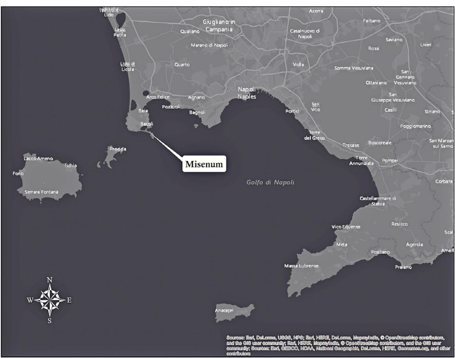 Fig. 1 — The area of the Gulf of Naples. 