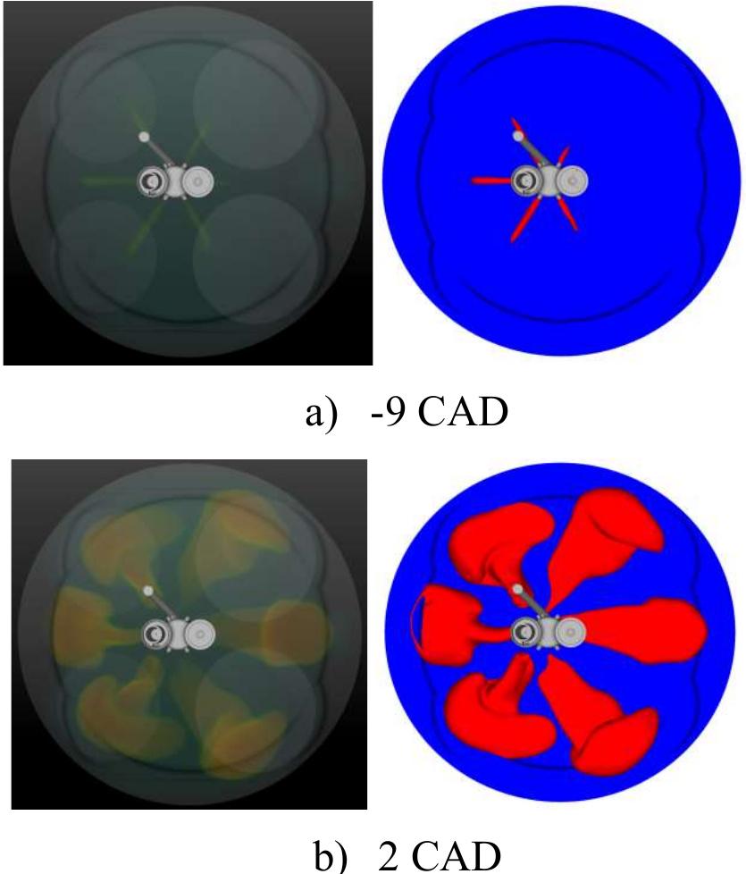 Chemiluminescence high speed images of the jet ignition
