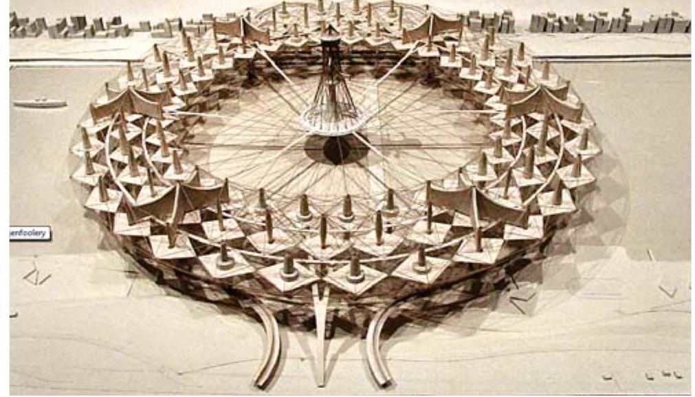 17/ James Fitzgibbon, progetto di Bridge city (1960). 17/ James Fitzgibbon, Bridge City (1960), model. 