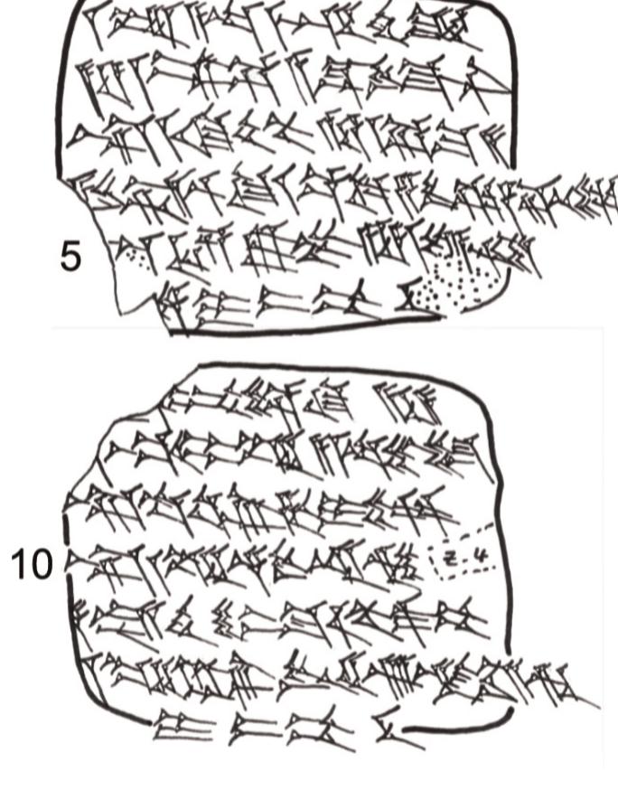 51. L. 9: ah-la-’ hal ku-ru-bu AN-e. The first part may be a Verballhornung of ahulla qalla unless it is SILA, “street,” meant instead of HAL as suggested by CAD K 581 s.v. kuruppu 2c: “a reed structure.” This reed structure is the dwelling place and ina rural surrounding one would not expect street names. CAD also refers to Cyr 379:3 where a “GAL ku-ru-up Sd-me-e is attested.  52. A person of this name from the Sin-Sadtinu family is known from the time of Nabonidus but see the note above.  53. Ardia/Dadia//Nabaia is well known from Egibi texts during the reign of Darius.  This text again lists individuals, their dwelling places, i.e, the households to which they belong, and the persons who summon them, expressed by the verb tebii, “to raise.” 
