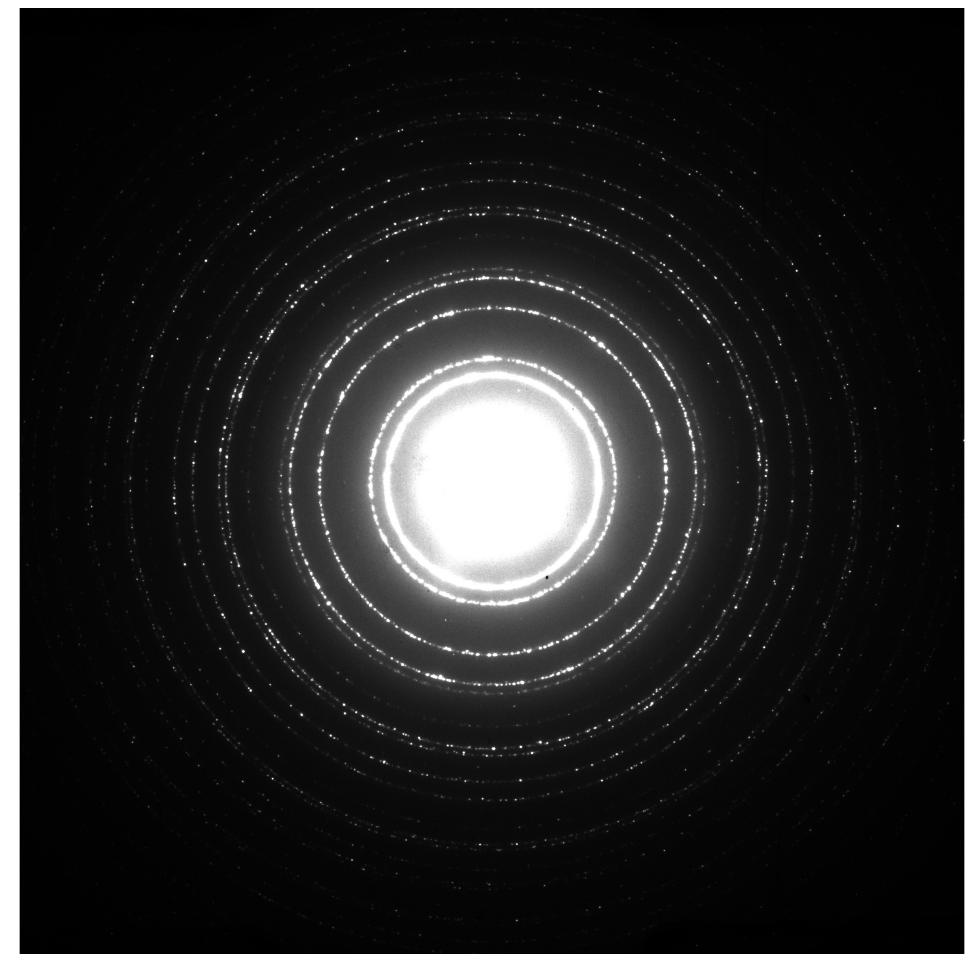 4.6 an example of electron powder diffraction recording for