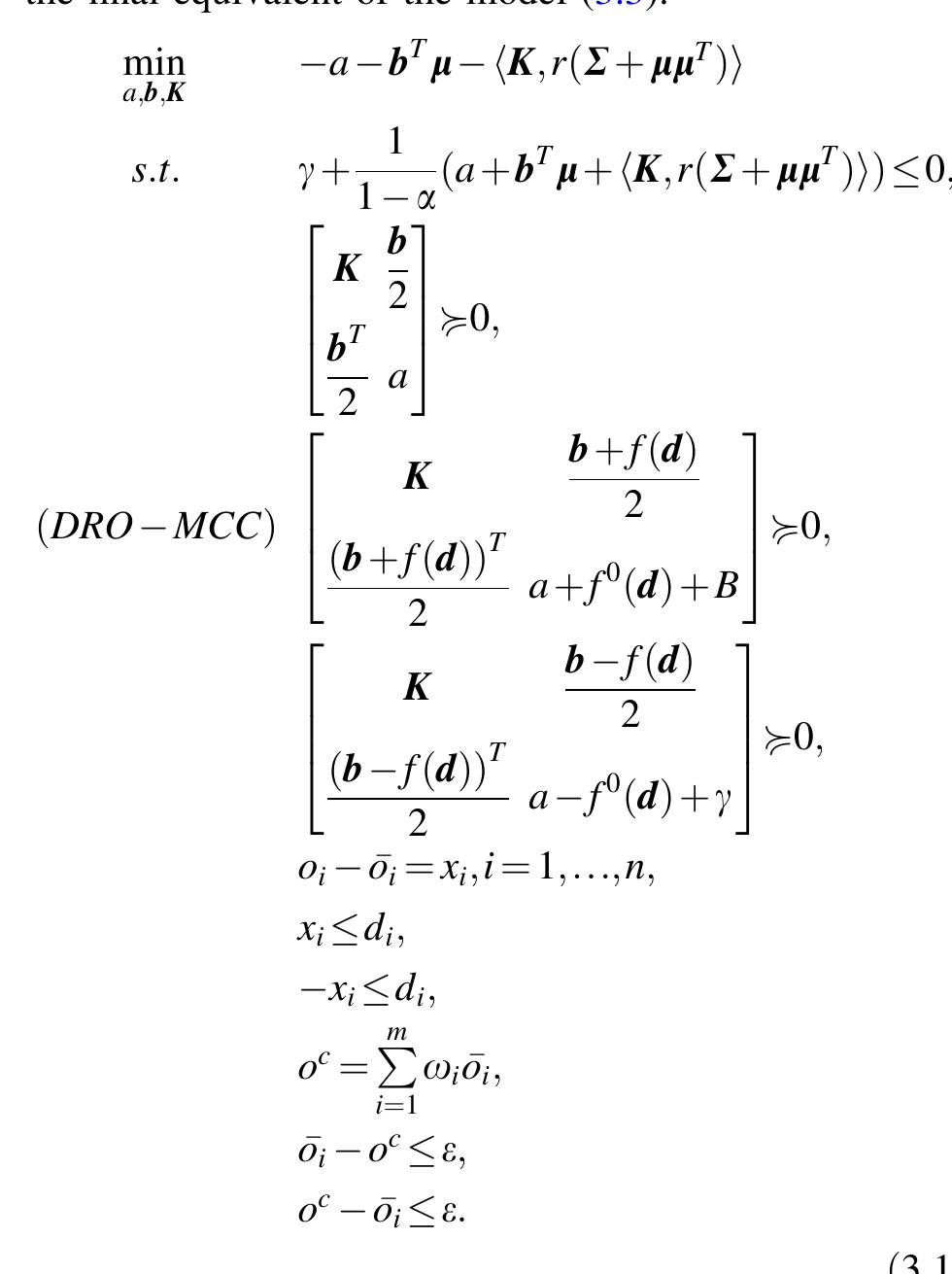 (PDF) Distributionally Robust Chance Constrained Optimization Model for ...