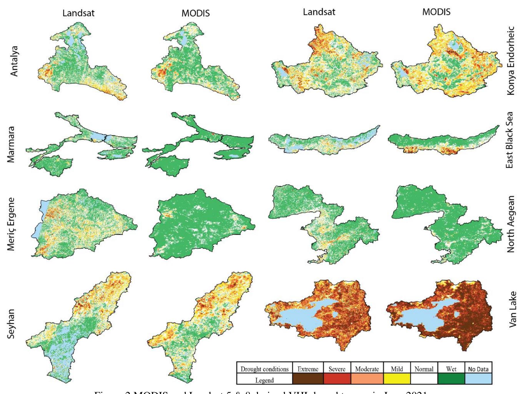 Drought severity maps which are shown in figure 2 are