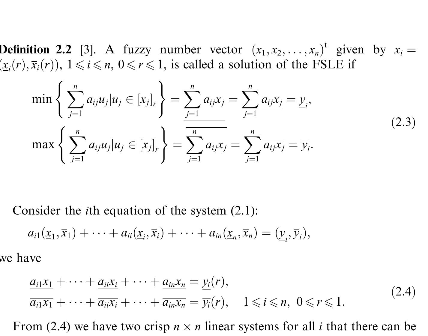 (PDF) Numerical methods for fuzzy system of linear equations