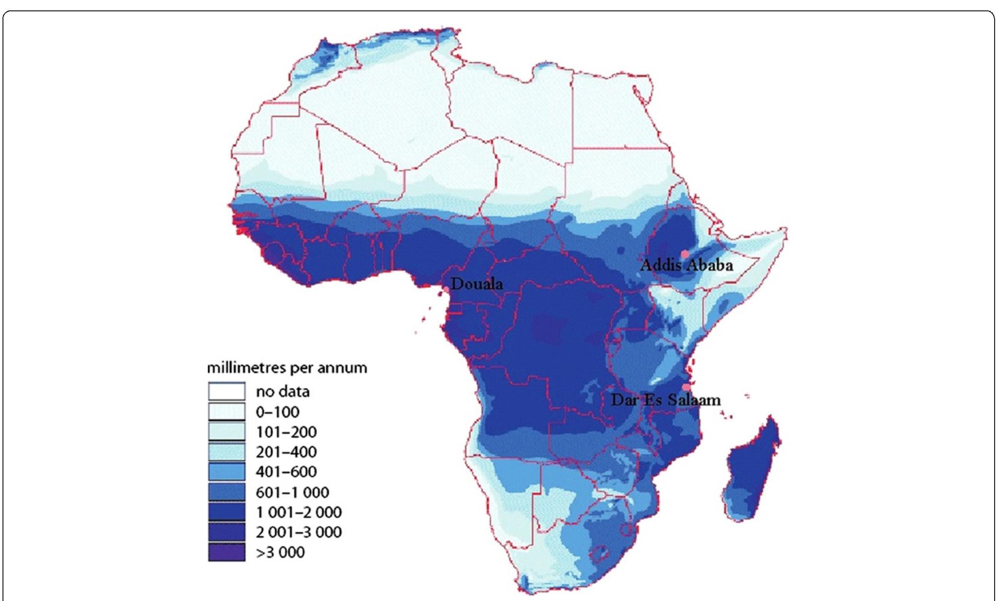 Variability Map Map of rainfall variability in africa [fao/agrhymet network