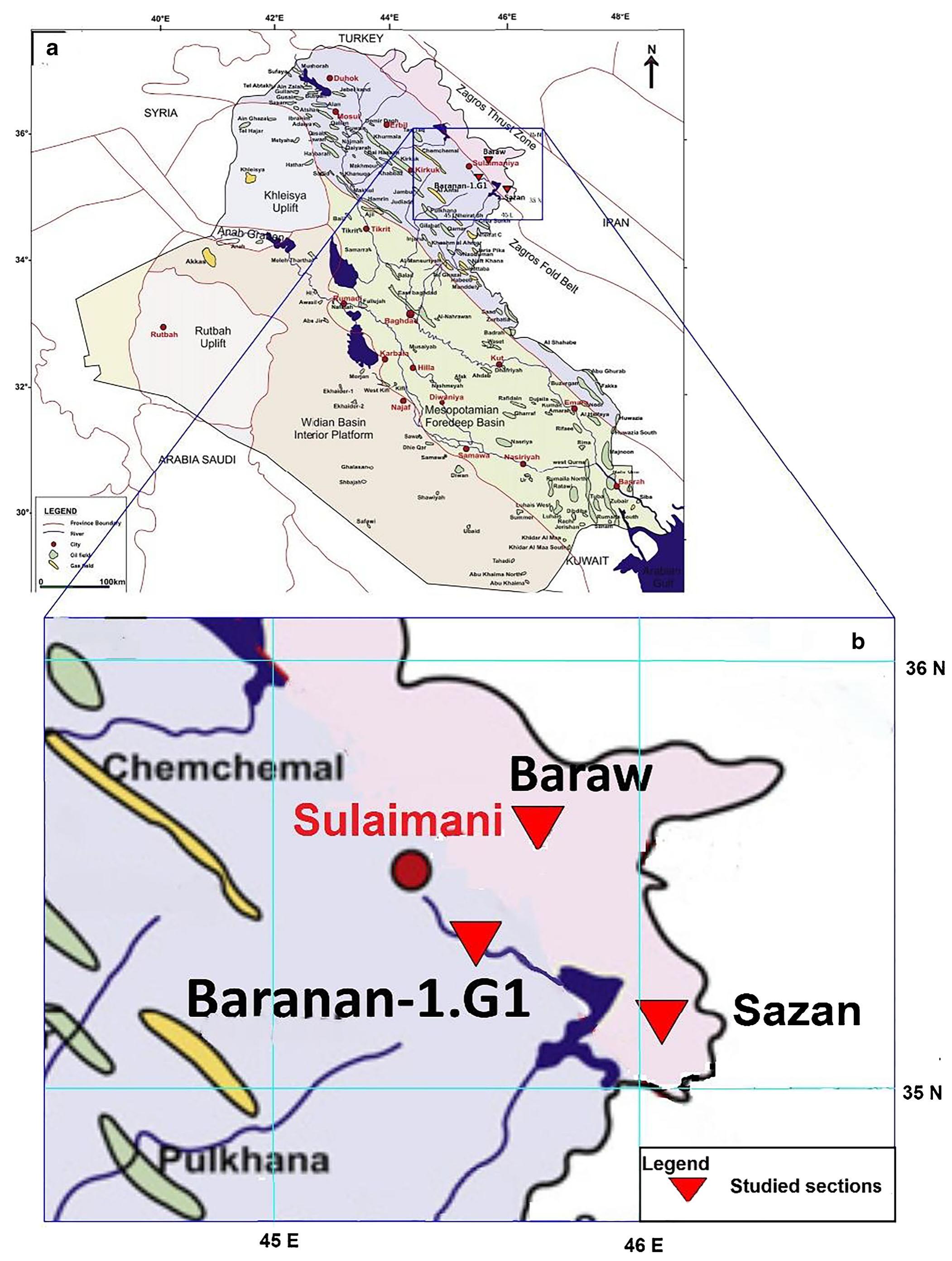 Paleofacies map of the early cretaceous from zieglar (2001),