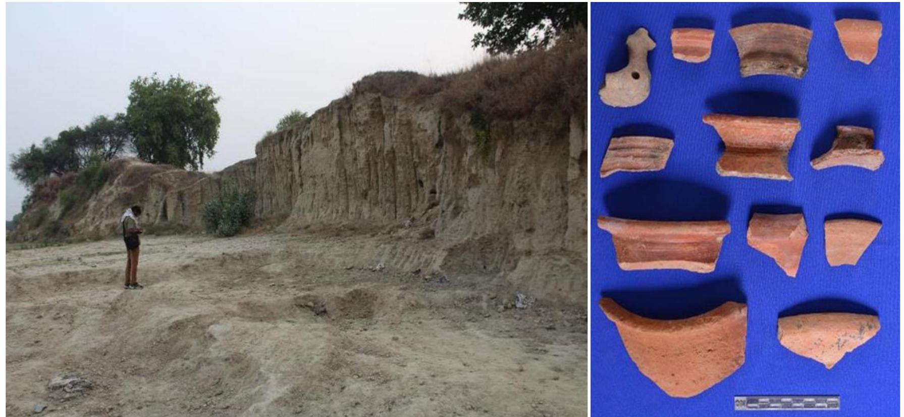 Figure 6: General View of the site Badagaon and it’s pottery 