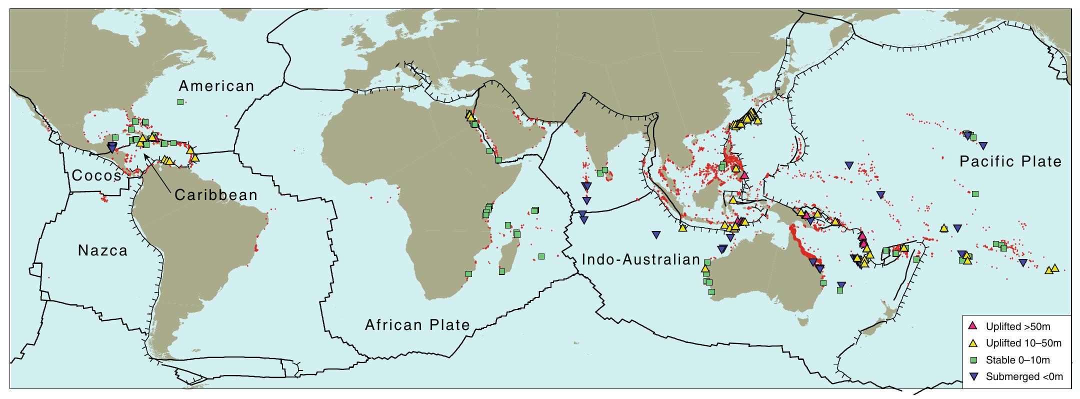 Where Ree Found Figure 2 - from Coral reefs and sea-level change