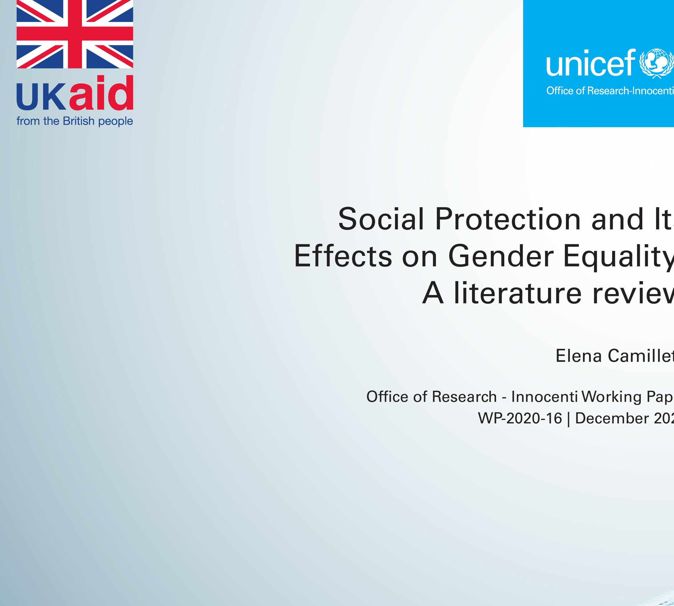 Figure 1 - Social Protection and Its Effects on Gender