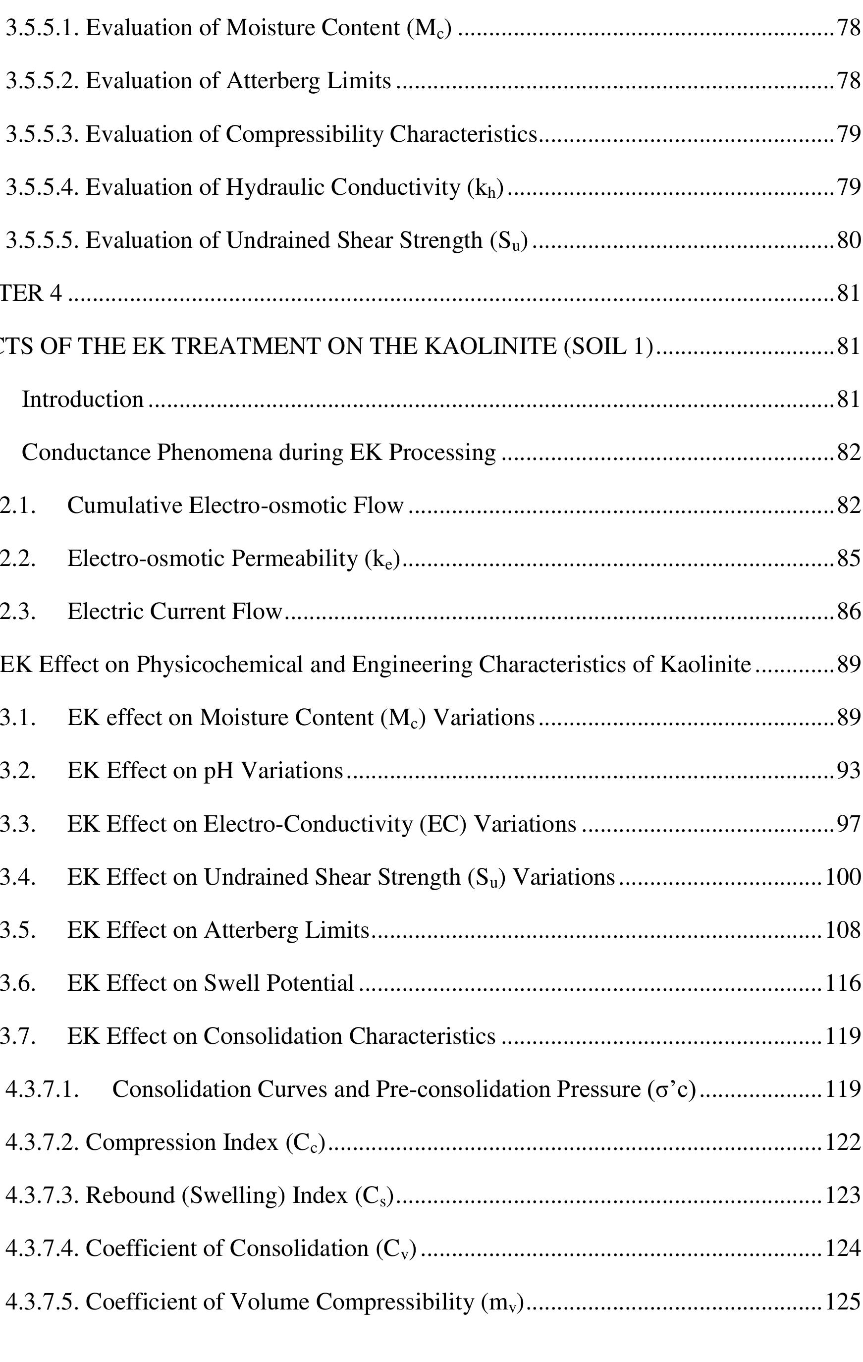 Table 4 - Electrokinetic Treatment of Fine-grained Soils