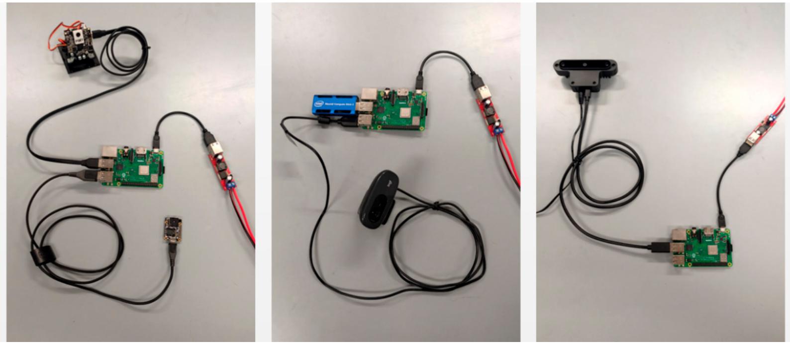 Typical machine vision modules: from left to right, the