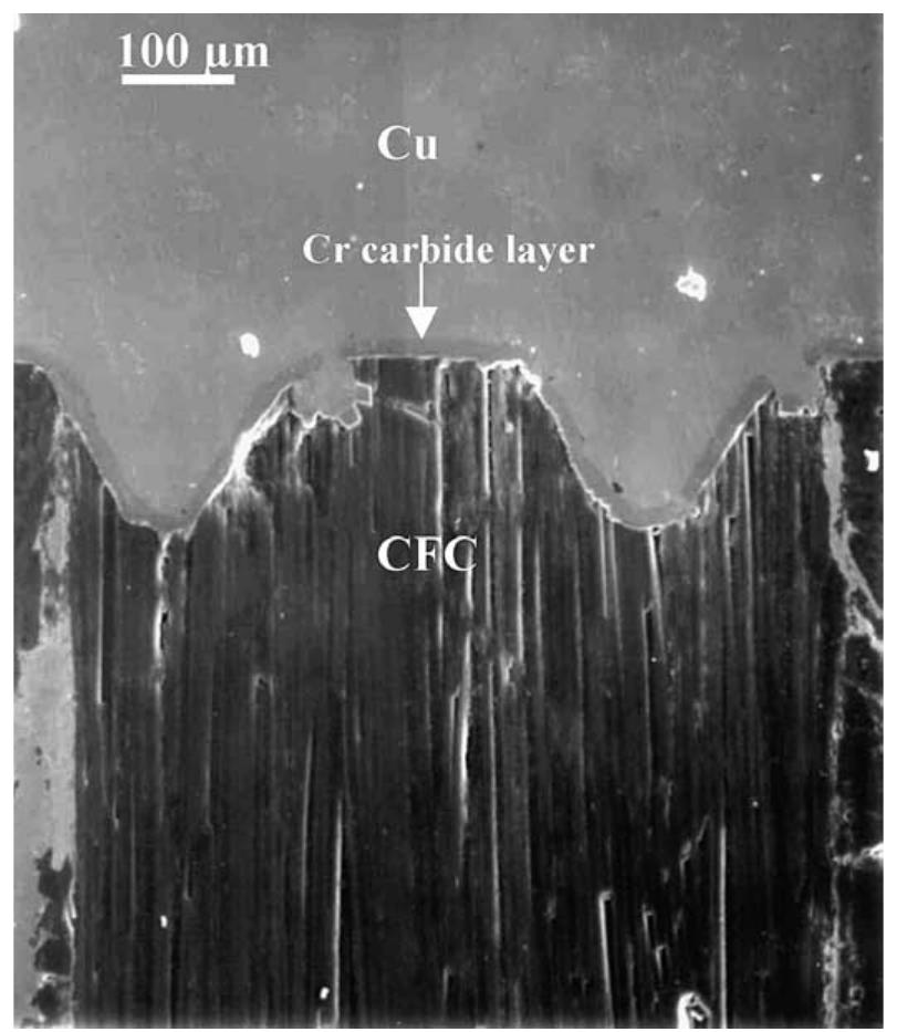 Cfc Substrate Optical micrograph of the cross-section of a chromium