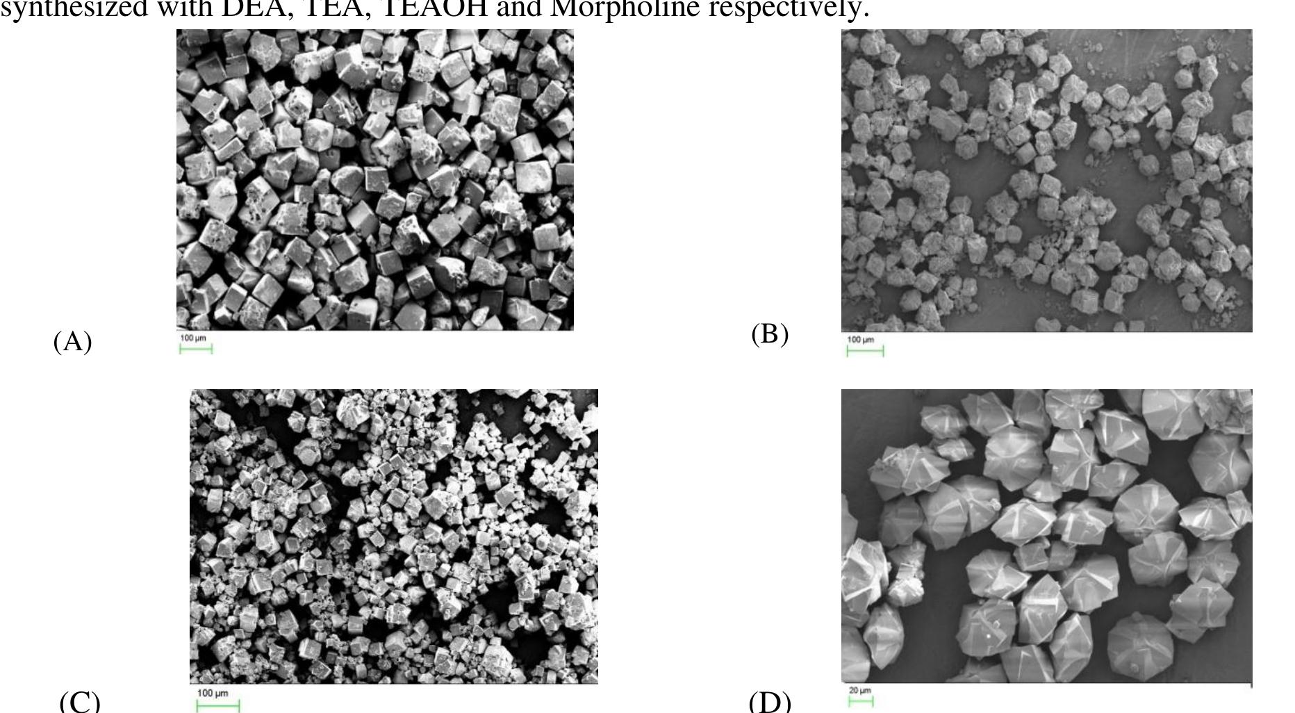 Ftir spectra of sapo 34 sample synthesized with dea and