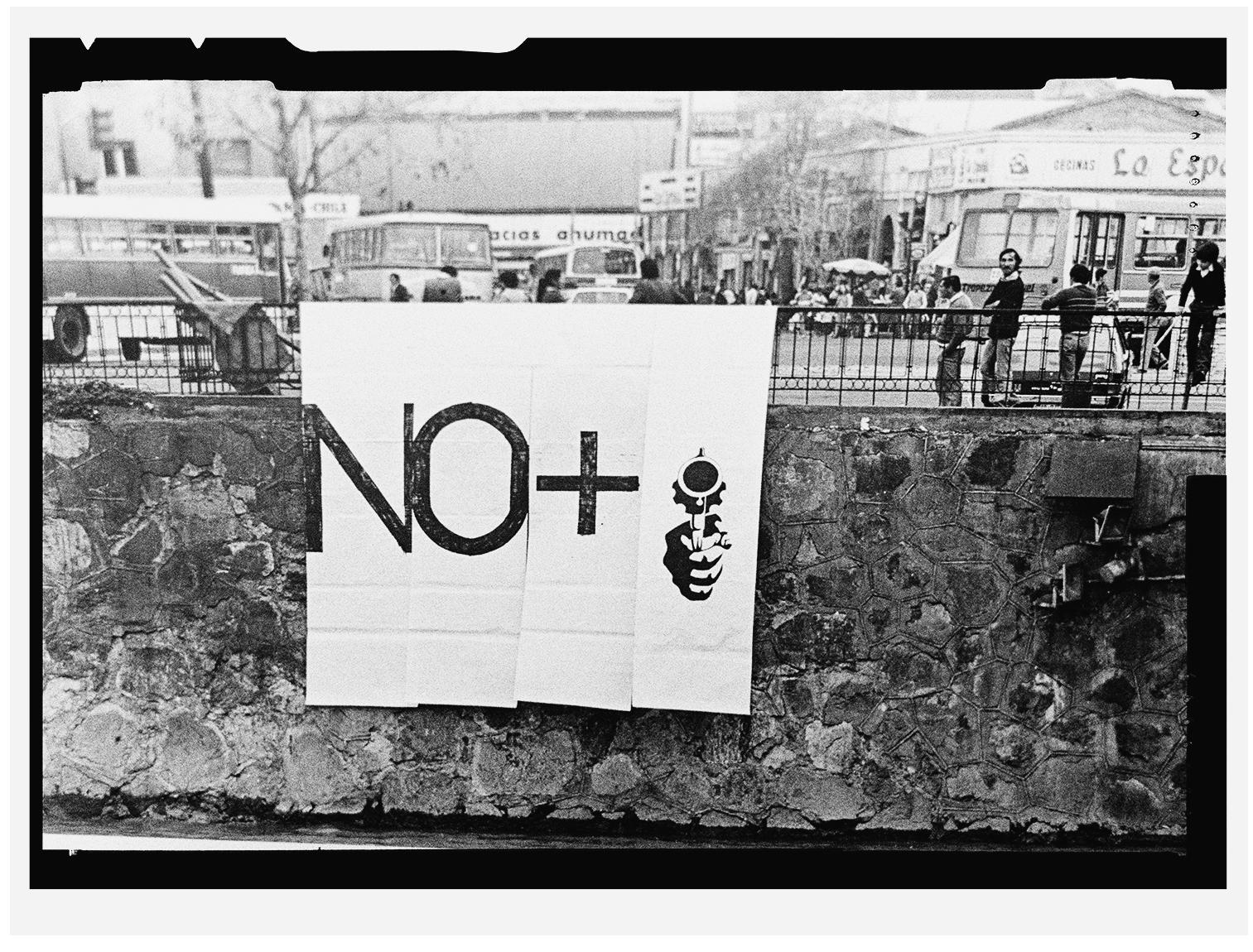 Cada. no+ art action, santiago de chile. 1983. photograph by