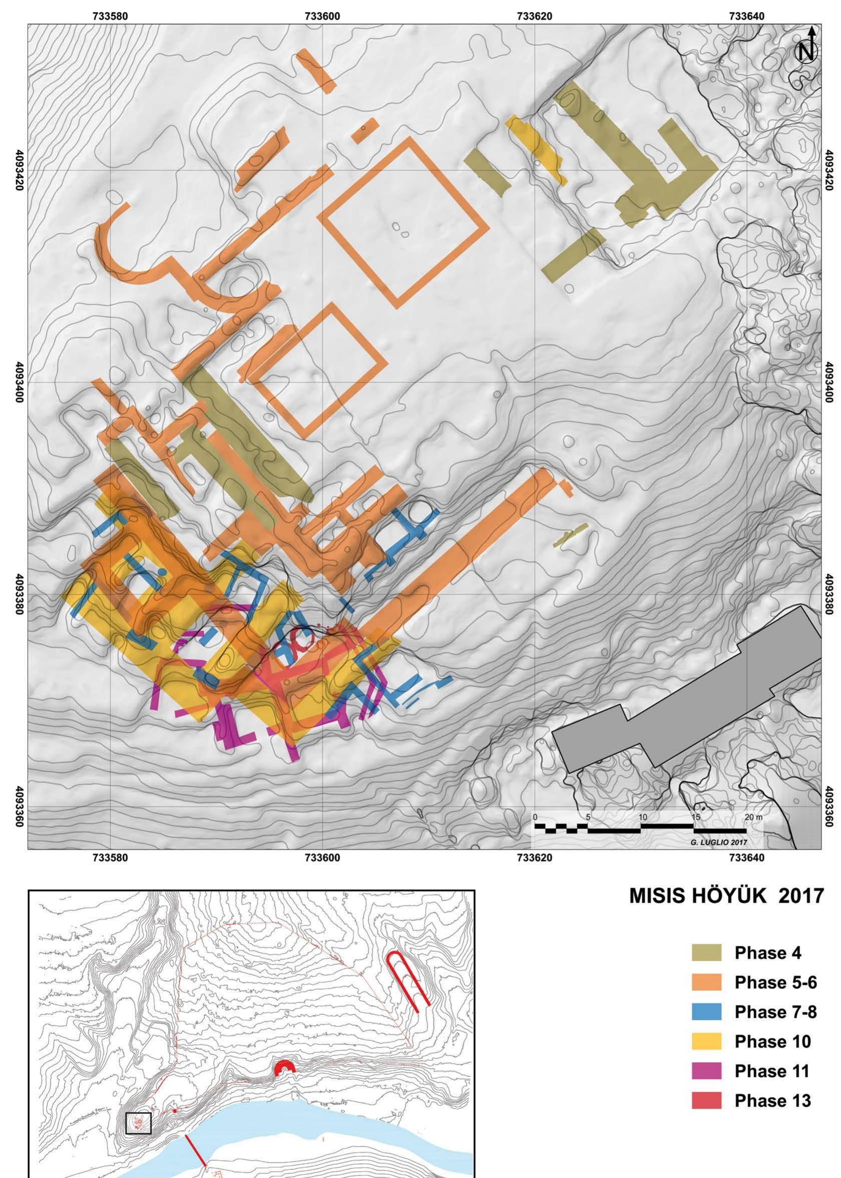 Localization Drawing Misis. schematic plan of the excavated area, indicating