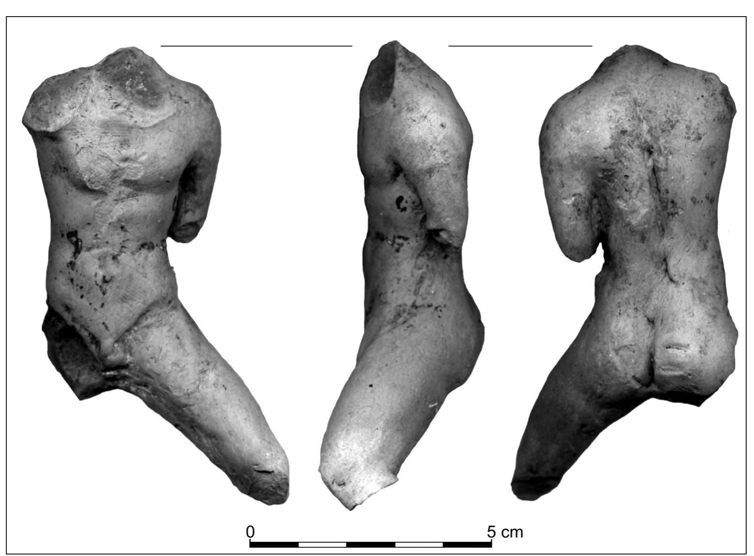 Fig. 12. Krakow, Stare Miasto (Old Town), Jagiellonian University’s Ogrdod Profesorski, trench 1/07. Clay ana- tomical model from the 16" century. Prepared by U. Bak  Stratigraphy of cultural deposits in the western part...  