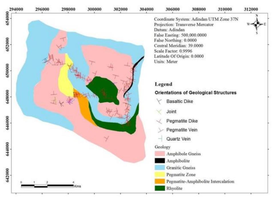 Geological map of the study area
