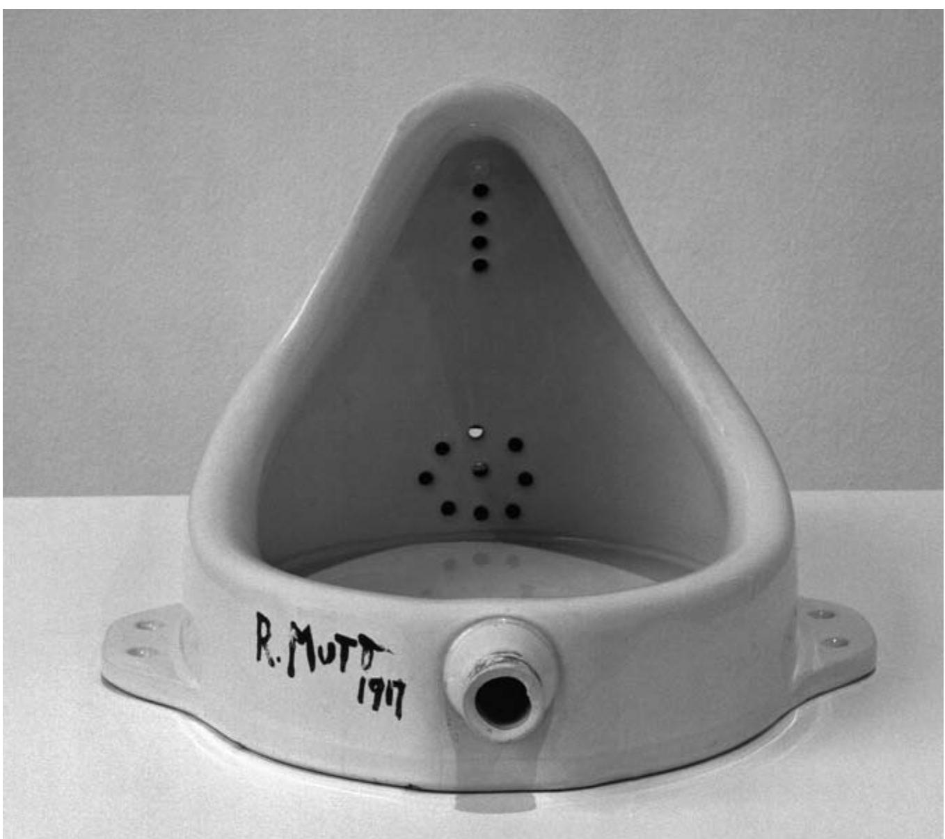 Fig. 9. Situation: An example of an object that receives differing aesthetic appreciation depending on the current situation of viewing—Marcel Duchamp’s Fountain, the first ready-made art object, 1917, 1964 (third version, replicated under the direction of the artist in 1964 by the Galerie Schwarz, Milan). (© Succession Marcel Duchamp/VG Bild-  Kunst, Bonn 2005) 