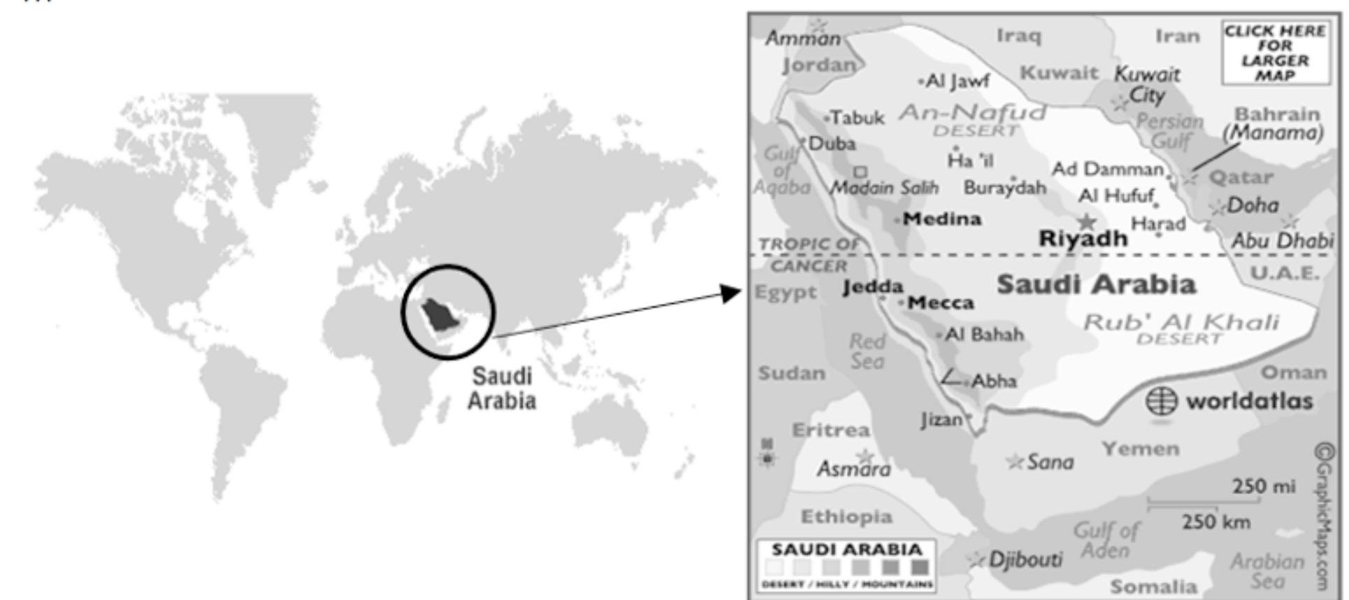 Location of jeddah (adapted from google earth) site