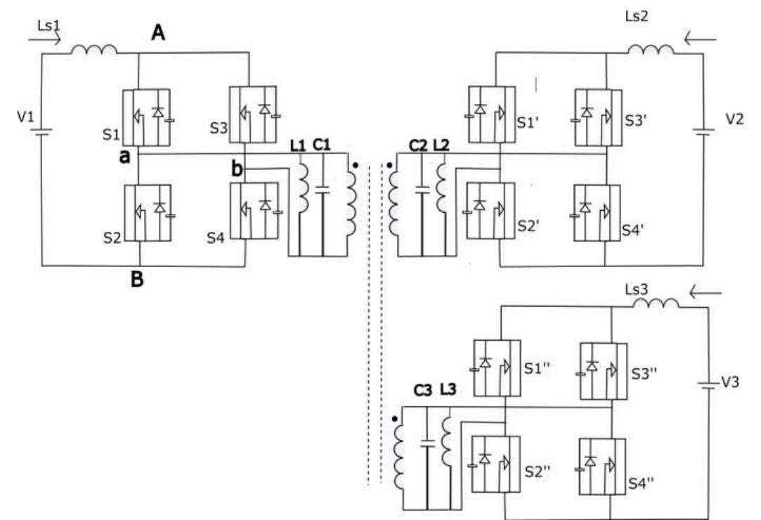 The three-port parallel resonant current-fed converter. in