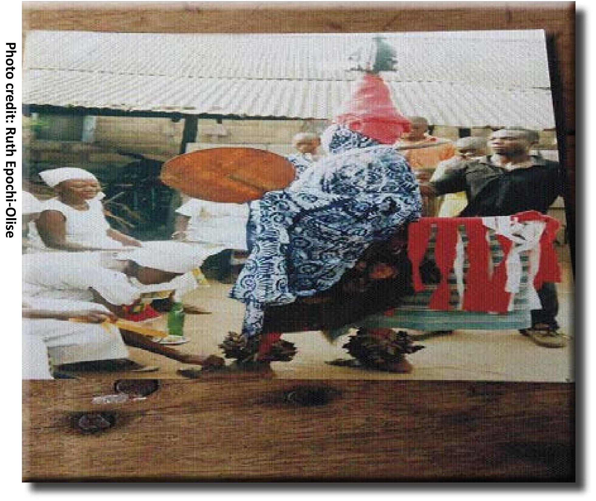 Figure 1 The Ofashi-Ada performing her role during the Ojei festivals in Ashaka 