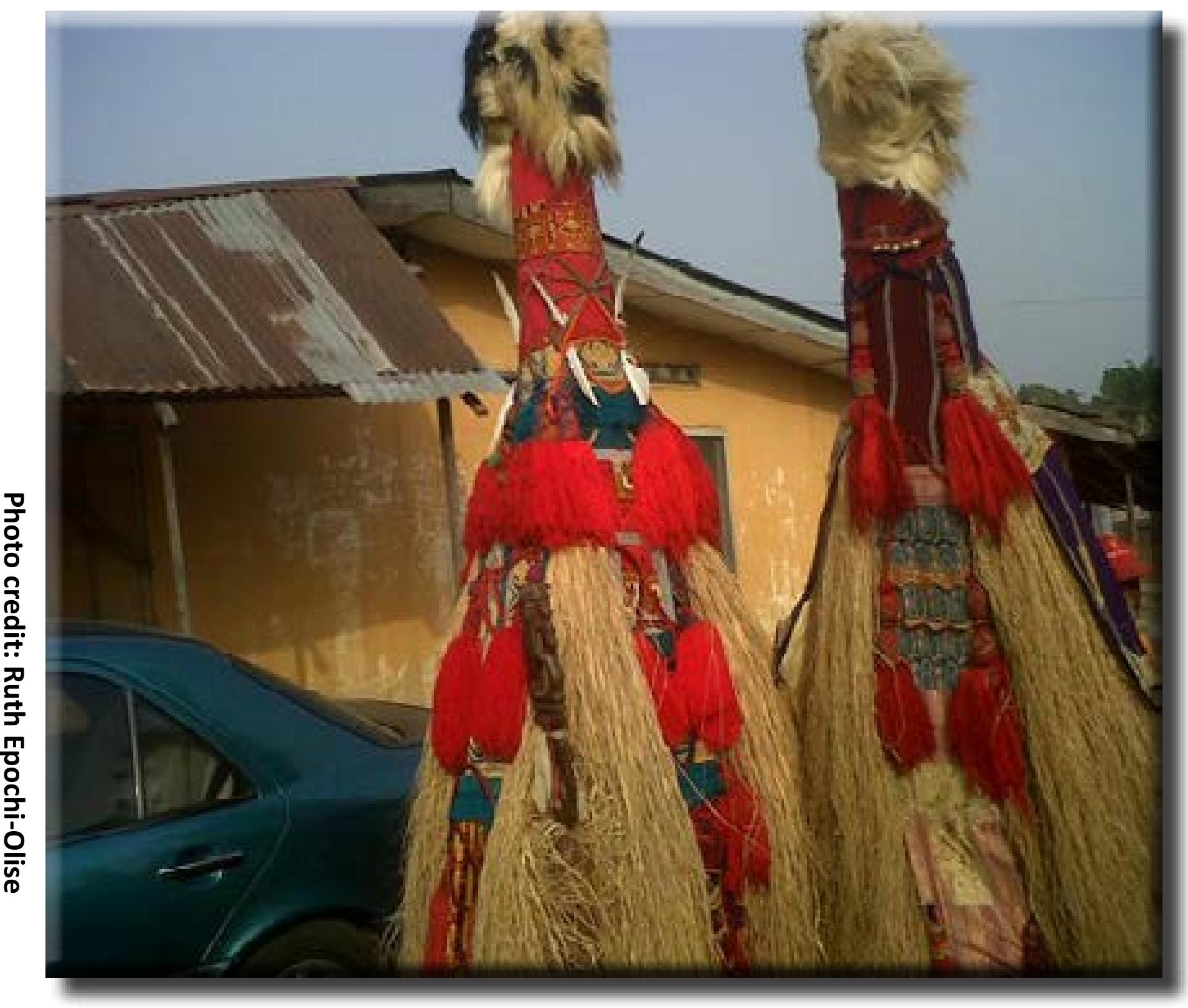 Figure 3a. Pairs of Mmanwu Ashaka Performing 
