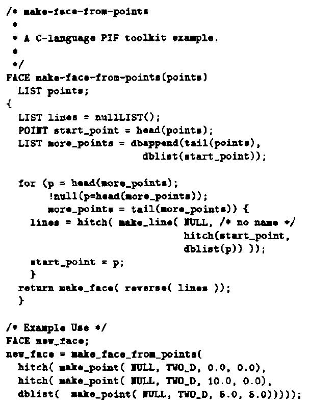 Pif File Format Example Example showing use of the common lisp pif toolkit interface