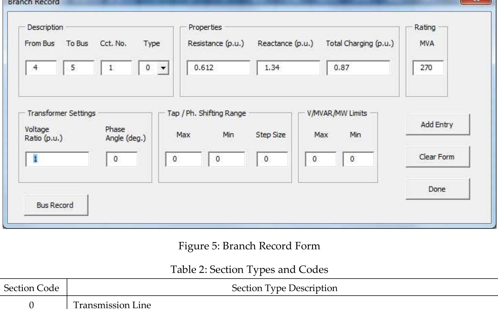 Figure 5 - Power System Load Flow Analysis using Microsoft