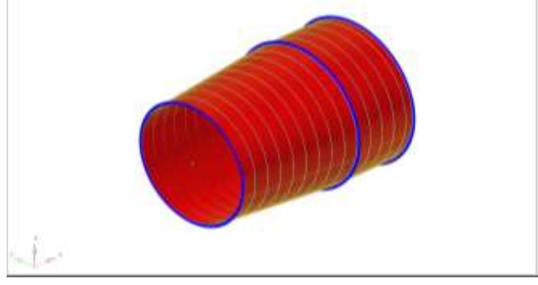 4 Noded Shell -8: 3d finite element model of bypass duct the finite