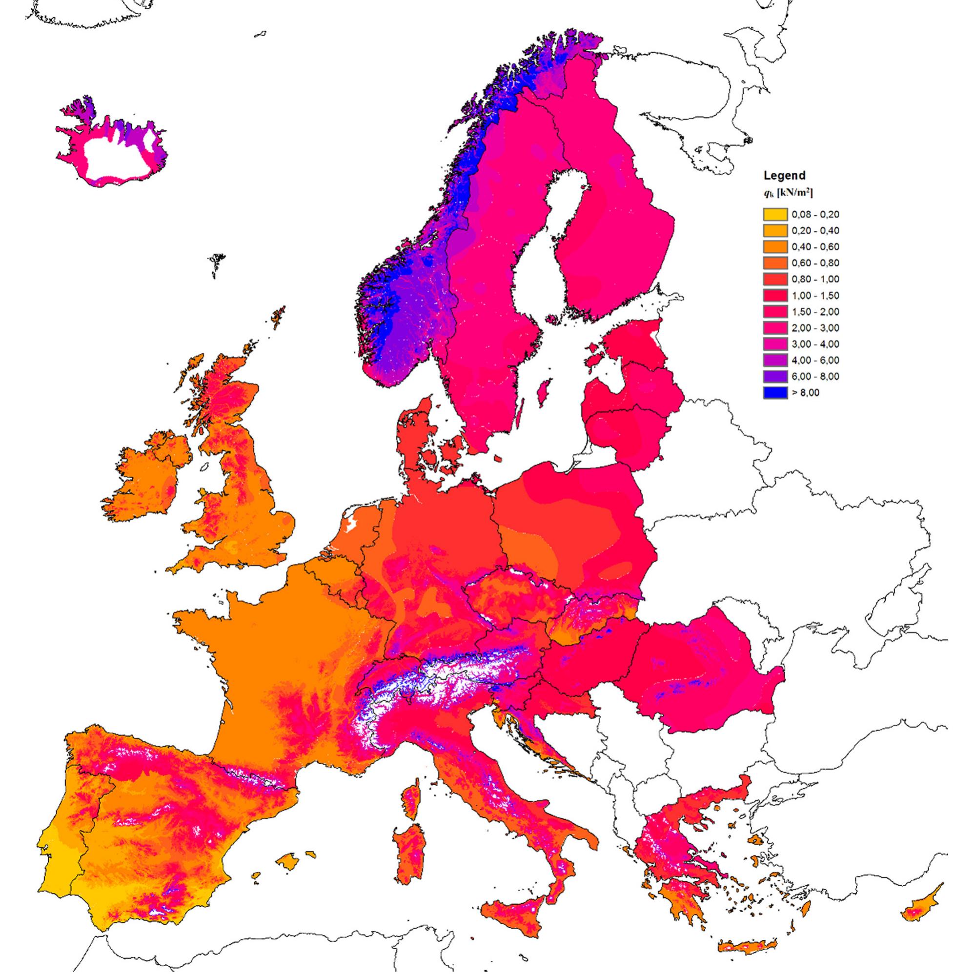 Figure 6 - from Harmonized European ground snow load map: