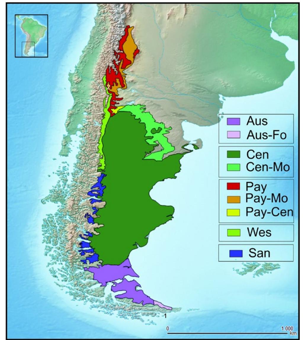 Figure 1 - from The Patagonian Steppe biogeographic