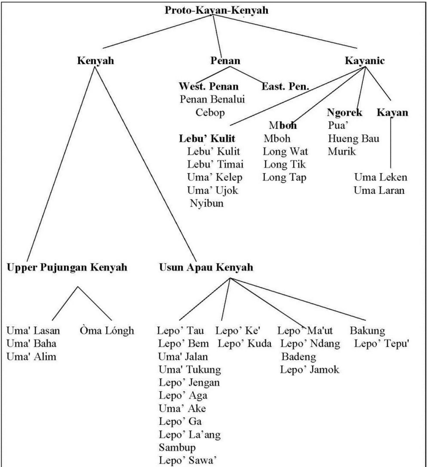 (PDF) Undergoer voice in Borneo Penan, Punan, Kenyah, and Kayan languages