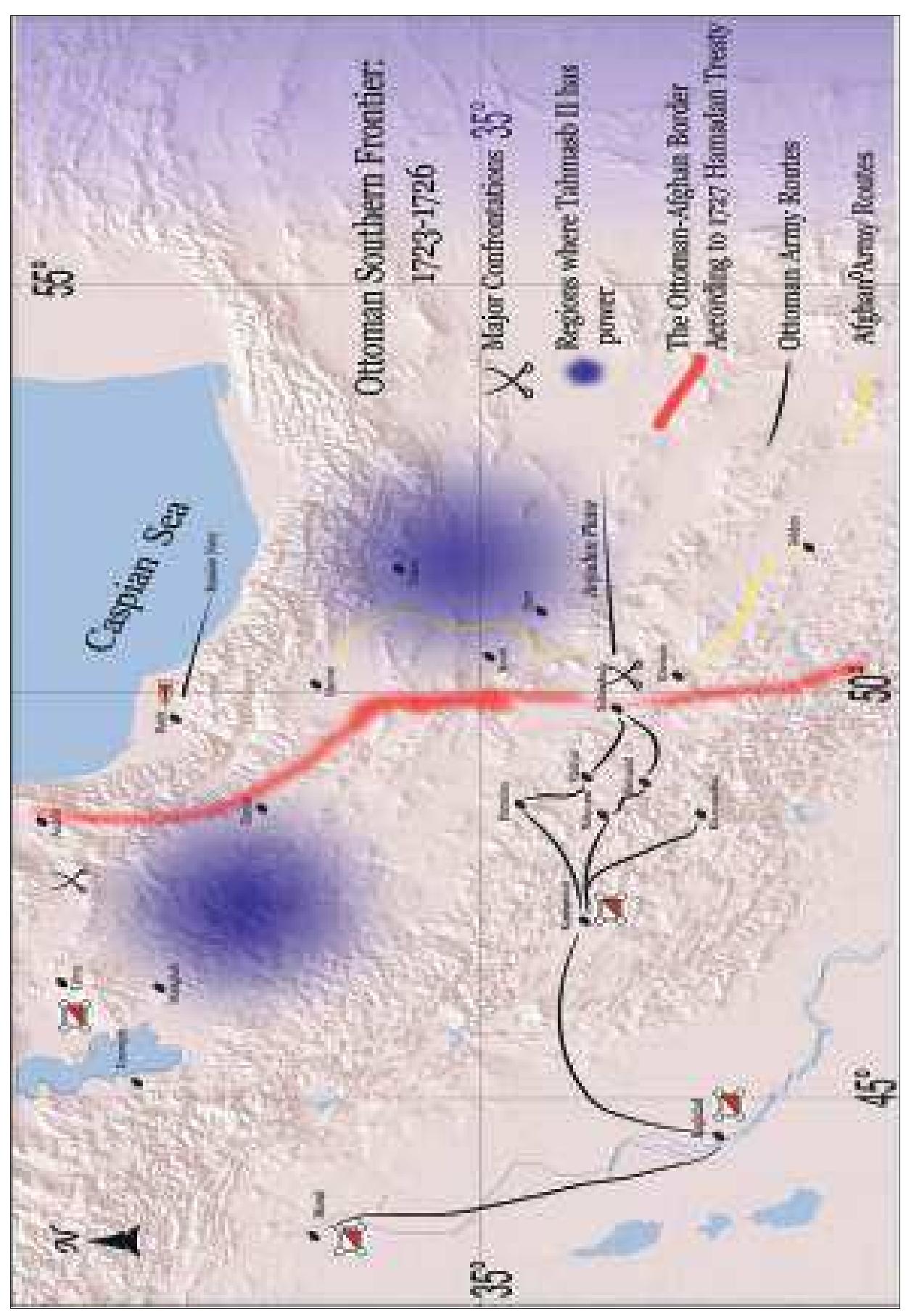 Map 3: ottoman southern frontier in the iranian wars and the