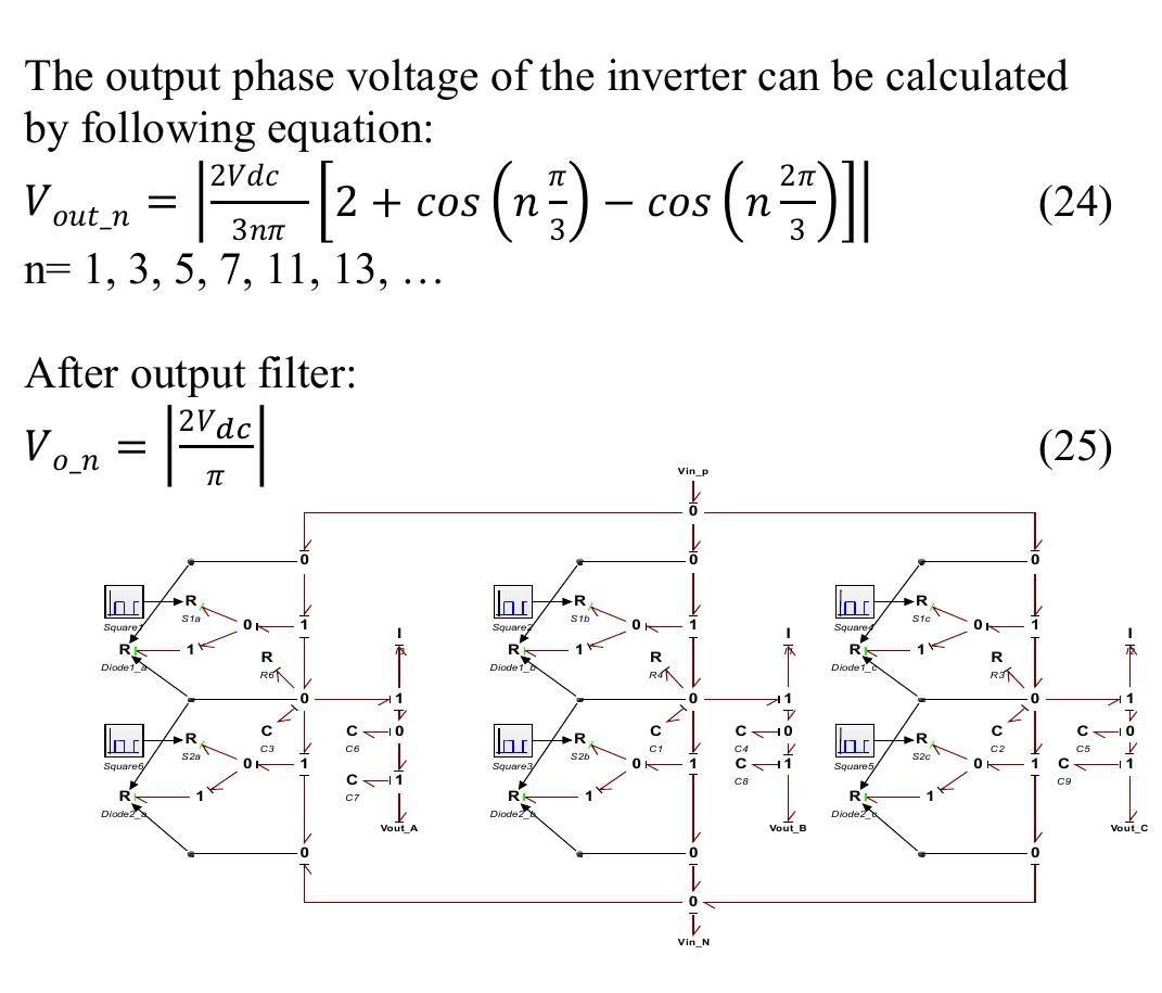 Bond graph model of 3-phase inverter