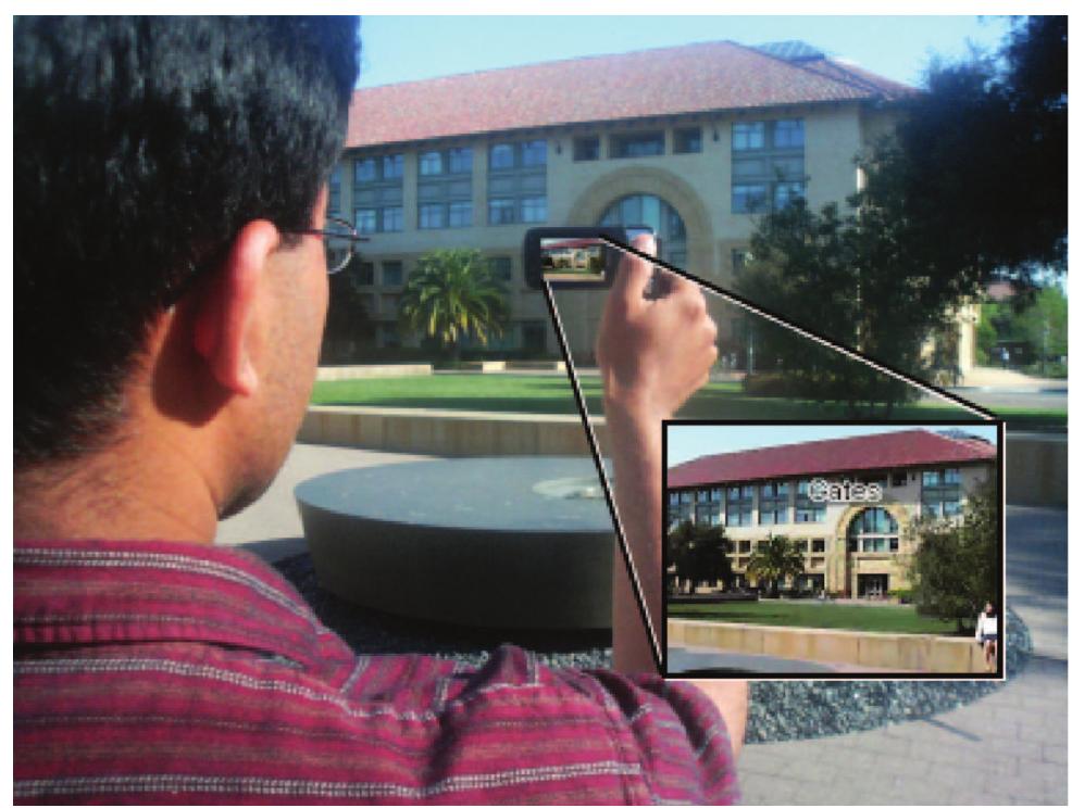 [fig1] a snapshot of an outdoor mobile visual search system