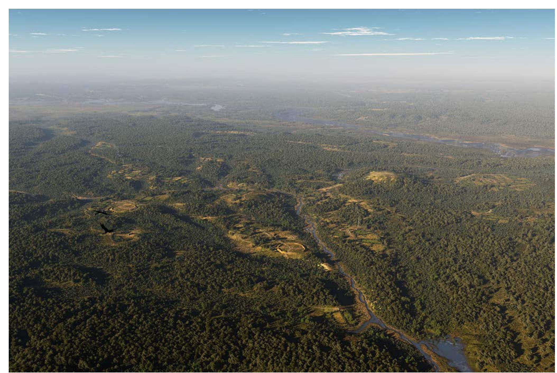 Fig. 2.2 Bandkeramik land use and recovering forests overlooking the valley of the Keutelbeek near the village of Beek (copyright: Mikko Kriel 