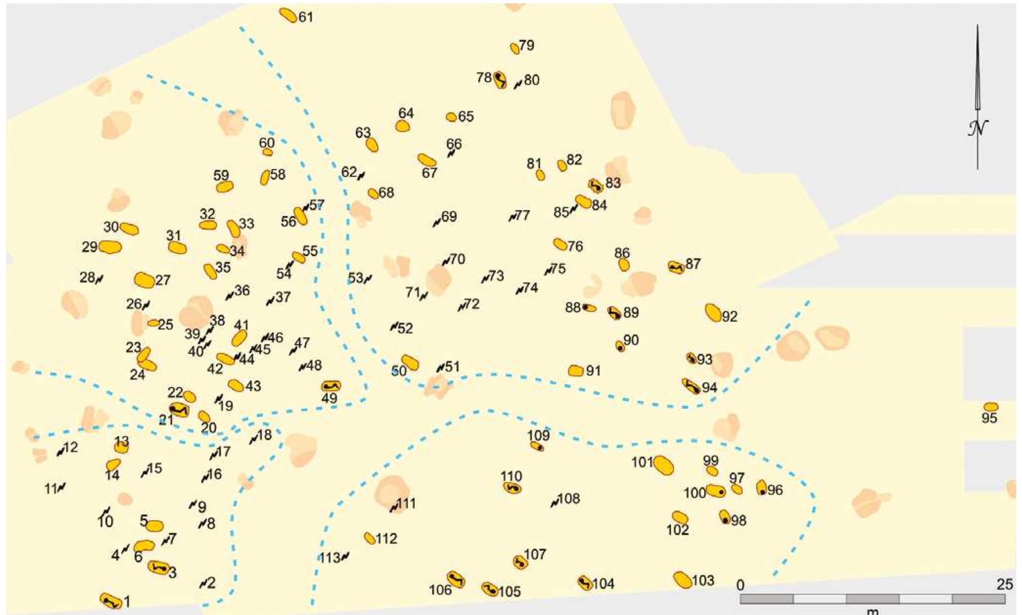 Fig. 12.2 Social spacing within the burial ground of Elsloo (source: Van de Velde 2011, Fig. 42). 