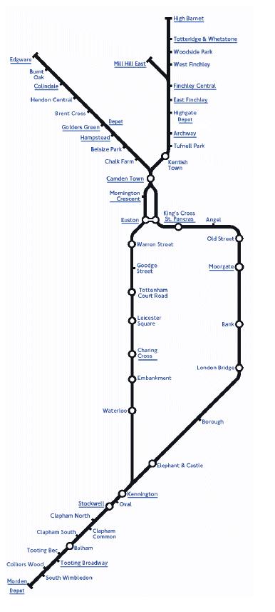 The northern line, london underground (trainweb [20])