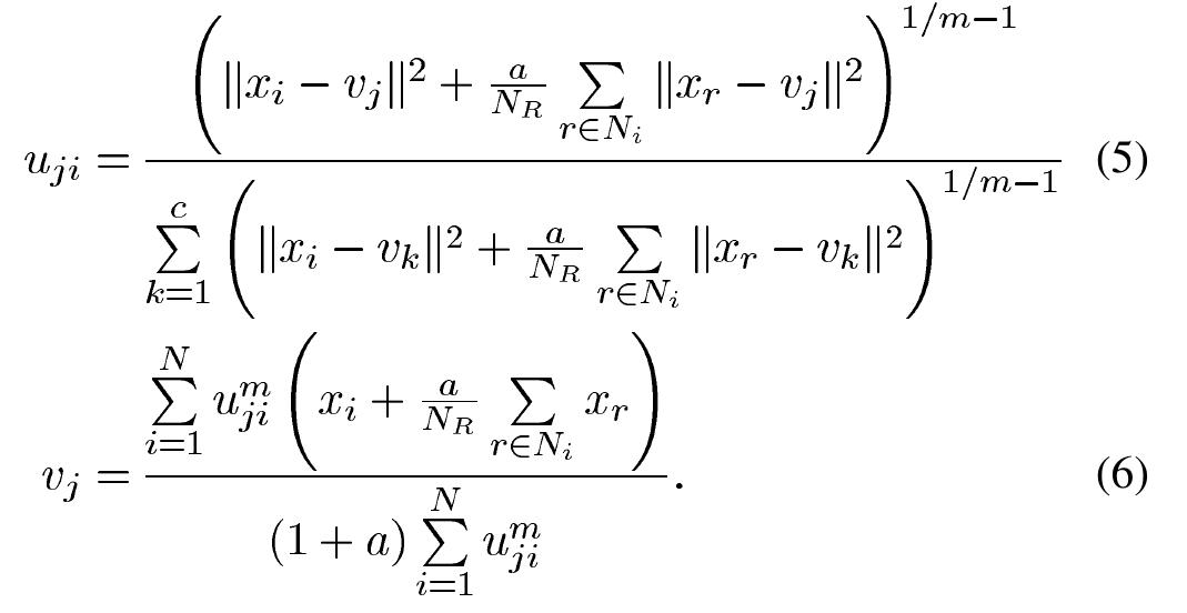Total Pixel Formula Figure 1 - from A Robust Fuzzy Local Information C-Means