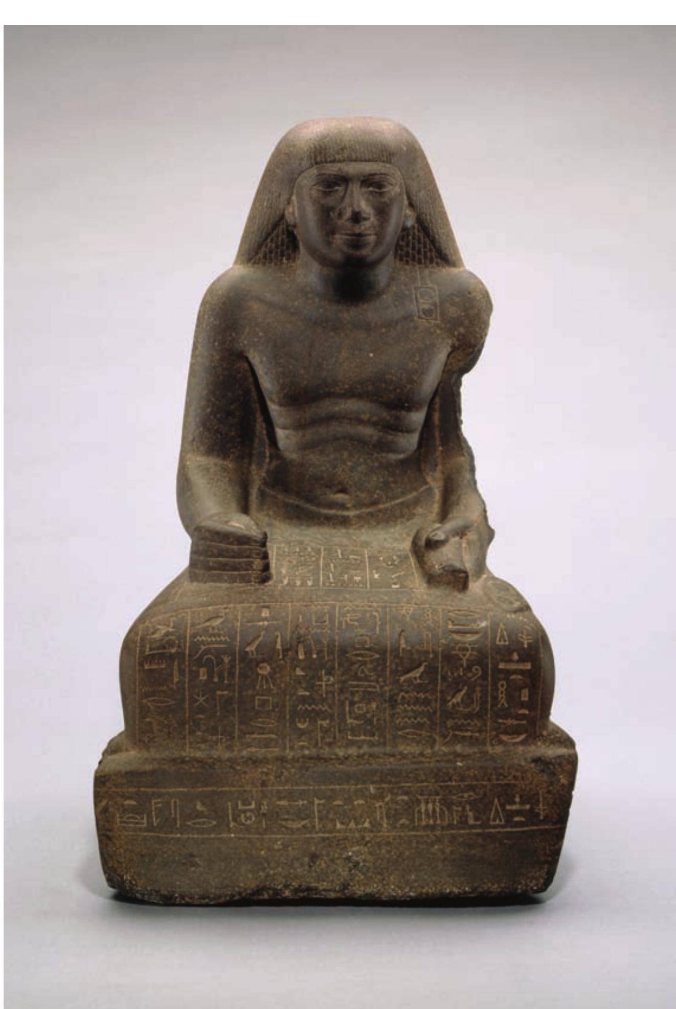 Writing Statue Figure 1 - from Zinn.2012. Libraries, Pharaonic Egypt. EAH