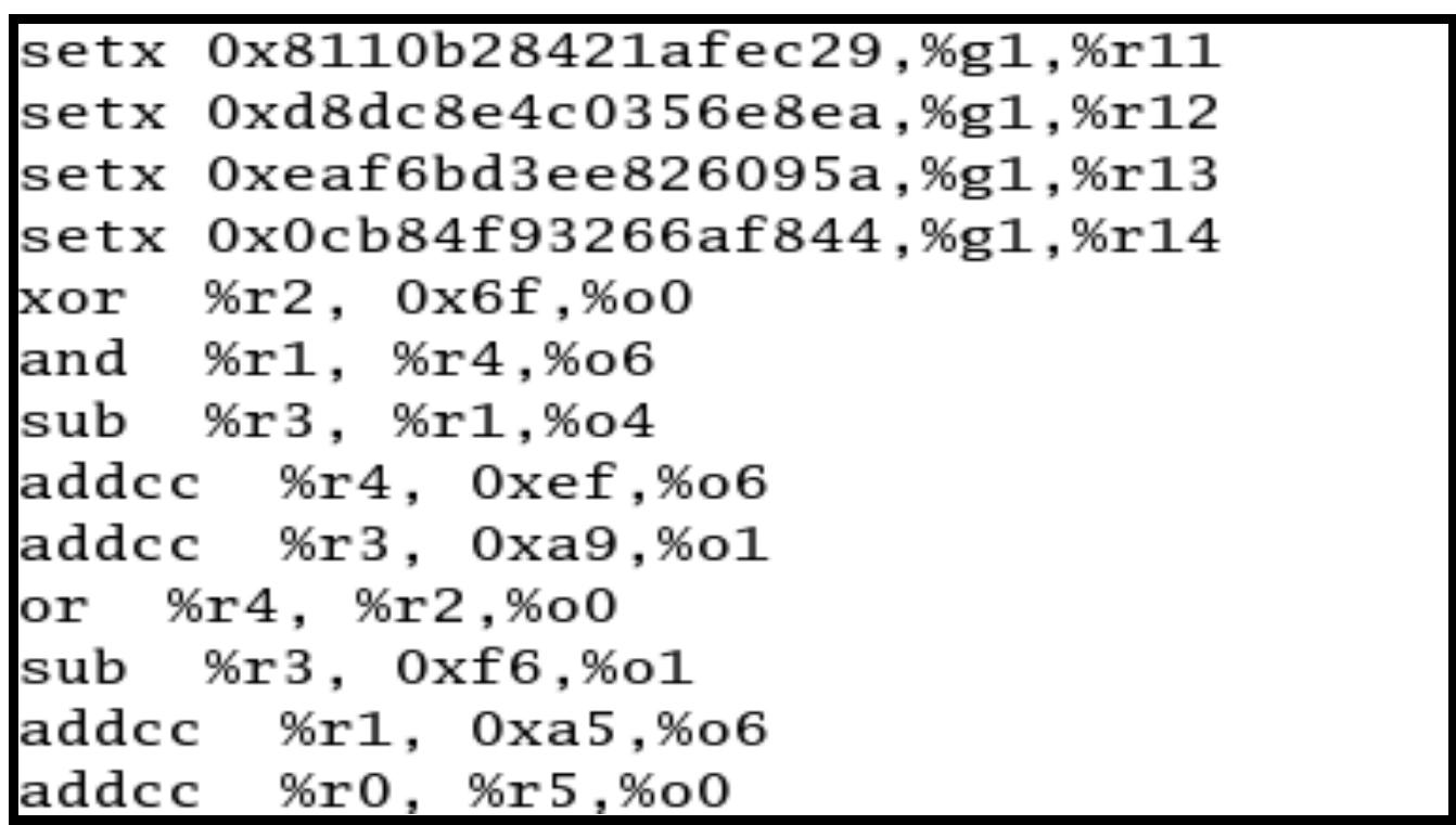 Fig 3. Code snippet generated from RTPG.  The test cases were stored, and a diaglist was created to run all the test cases together hence came up with the regression suite. The test case snippet generated is in fig 3. 