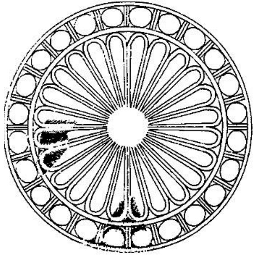 Fig. 6. A circular plaque with a rosette ornament from Ctesiphon (after Kroger 2017: 199). 