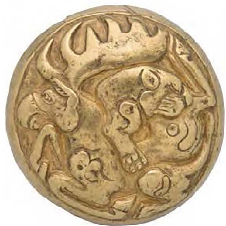 Greece and Thrace. By comparison, Chinese art had been primarily zoo- morphic and devoid of human imagery from its very inception."  Be that as it may, even in select regions of the North Black Sea Steppe, zoomorphic entanglement of form becomes the de-facto visual trope employed in animal-style décor. In some instances, however, predation is conveyed metonymically and schematically, marking a departure from the Classical idiom of anatomical realism. A different example from the collection of Peter the Great shows an aggressive feline preda- tor mauling an elk—here, it becomes difficult to untangle the contours and decipher the species’ identities*s (Figure 2). The elk’s snout has the characteristics of a raptor’s beak, and its antlers are extremely stylized. It is increasingly challenging to decode such metonymies which only allude to animality without conveying the entire anatomy. Here, a con- densed microcosm of zoomorphic fabrications adorns the surface. This image marks a structural and conceptual departure from more realisti- cally rendered objects from the Western Steppe: while zoomorphic imag- ery is at the heart of the design formula in both, each adopts a different  