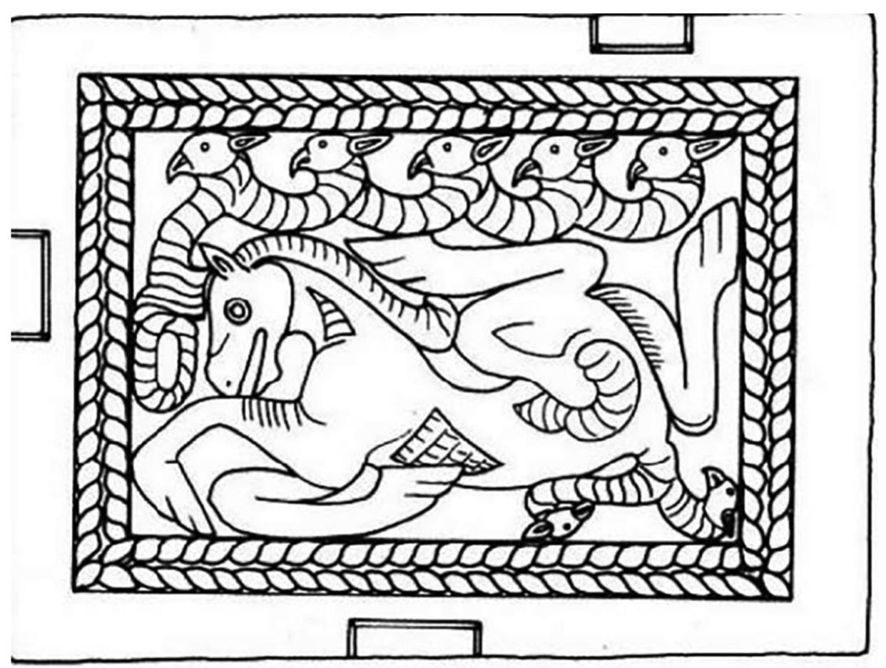 Figure 9. Animal-style matrix, Beikangcun. Warring States period. Source: Shaanxi sheng kaogu yanjiusuo, “Xi’an beijiao Zhanguo zhutong gongjiang mu fajue jianbao,” Wenwu 2003.9, 8. 